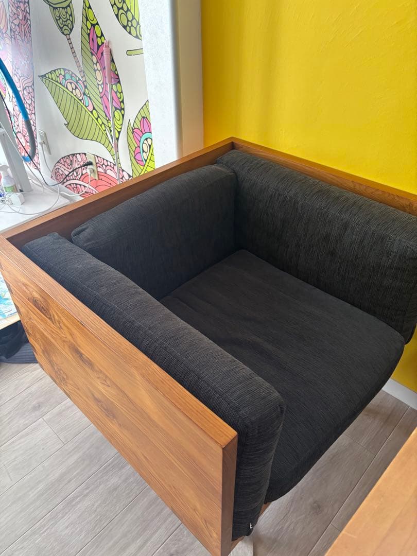 最終価格！【CHLOROS】チーク無垢材 1人がけソファ　15日出品取下げ