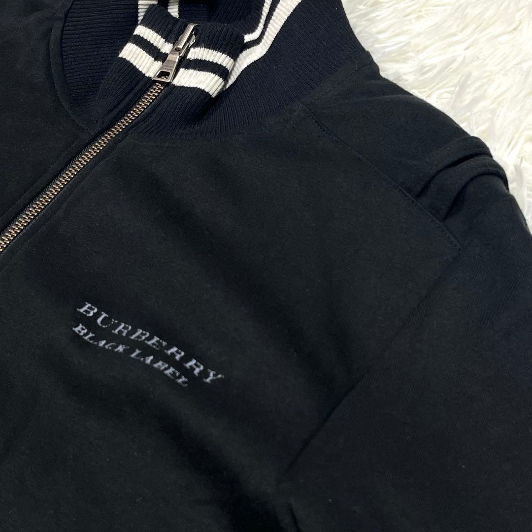 美品✨バーバリーブラックレーベル リバーシブルブルゾン 千鳥格子 ブラック M