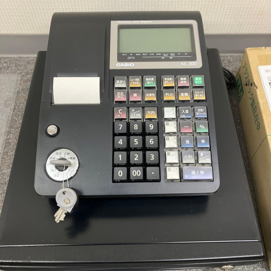 CASIO 電子レジスター TE-340 NL-300 インボイス 鍵付き