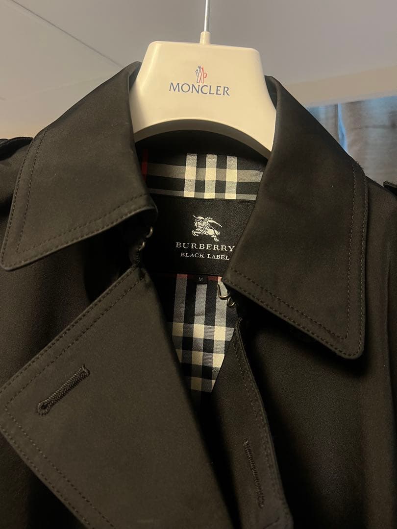 バーバリーブラックレーベル　ブラックトレンチコートBMA20-713-09