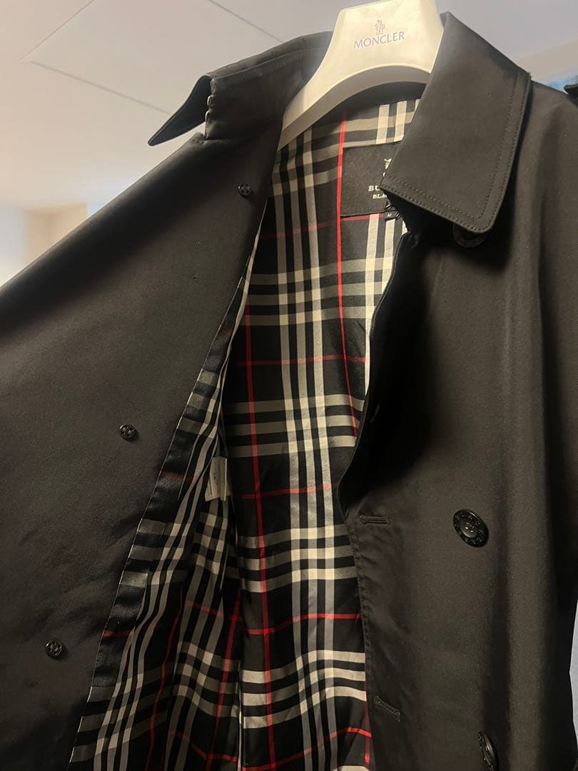 バーバリーブラックレーベル　ブラックトレンチコートBMA20-713-09