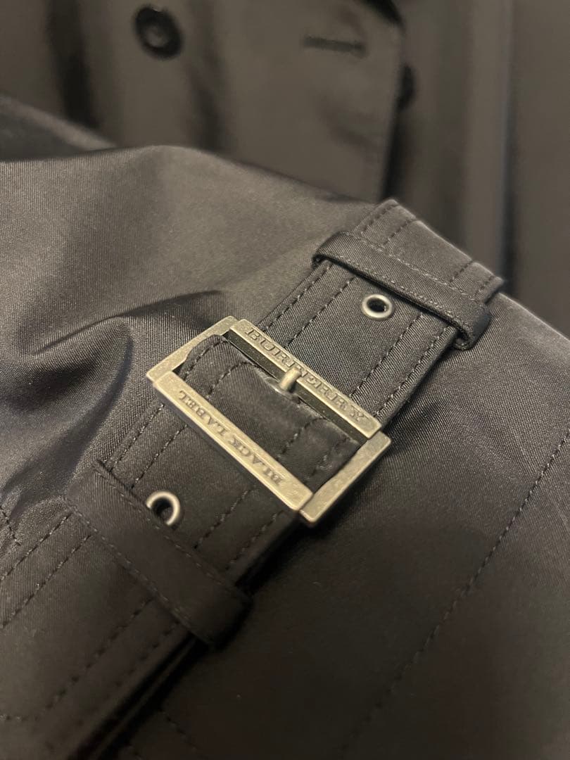 バーバリーブラックレーベル　ブラックトレンチコートBMA20-713-09