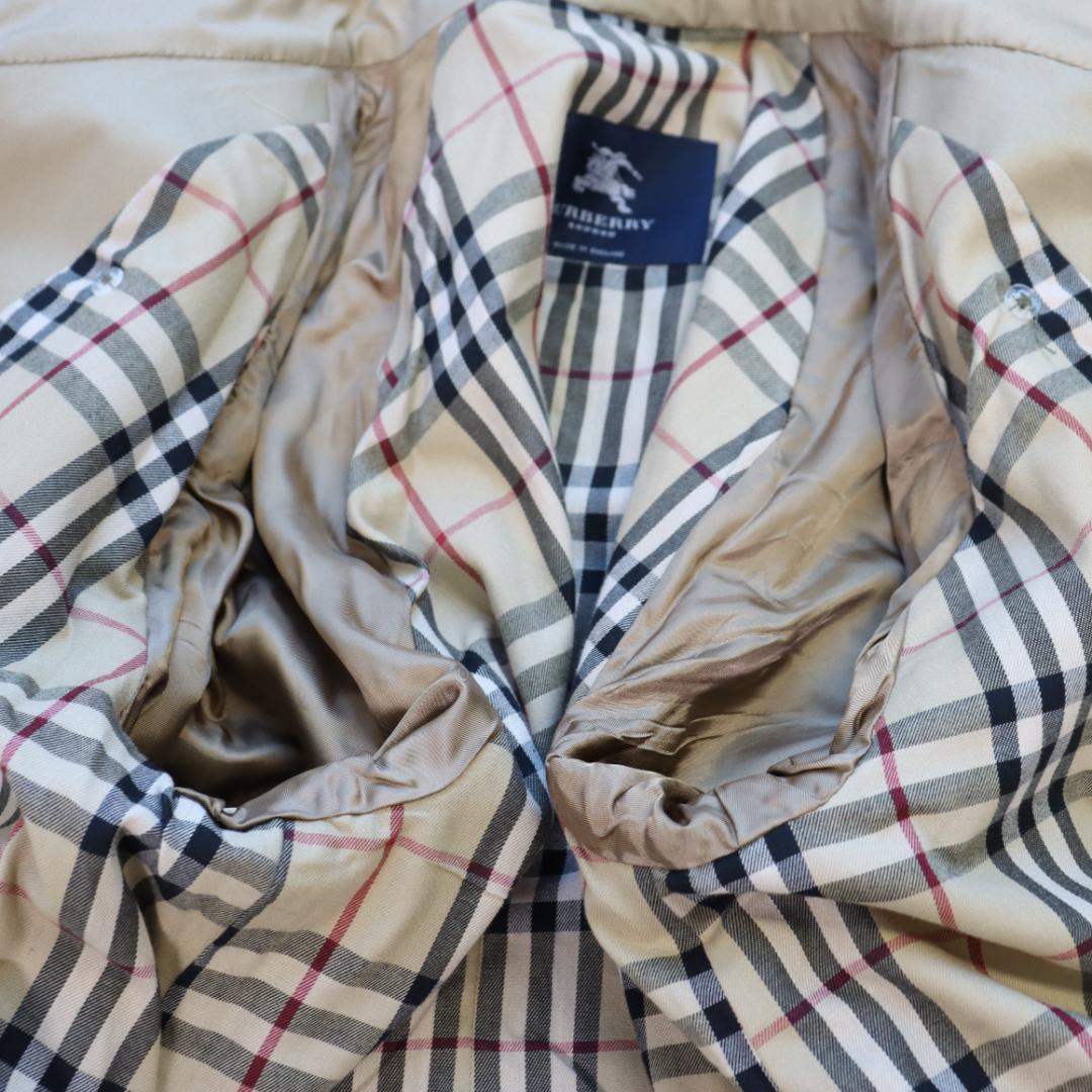 美品バーバリーロンドン✨トレンチコート　ノバチェック　ベルト　サイズ４８　英国製