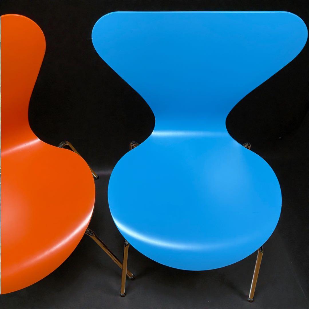 Fritz Hansen セブンチェア 2脚セット オレンジ ターコイズ