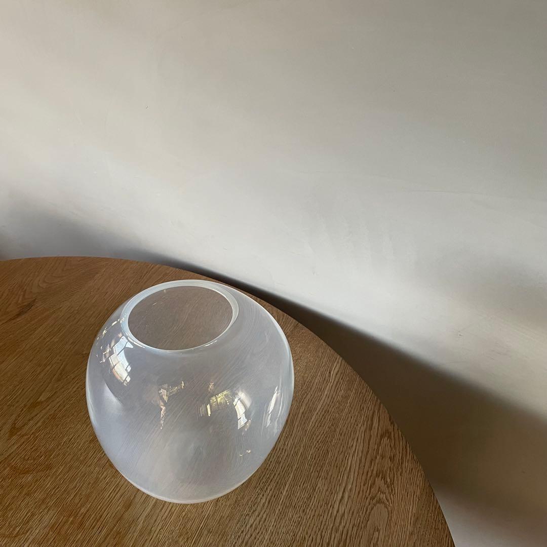 西山芳浩　ガラス花器　白日