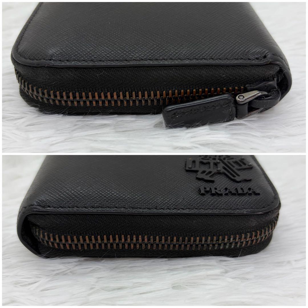 美品✨️プラダ PORTER コラボ　ラウンドファスナー　長財布　レザー 黒
