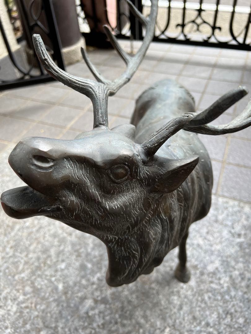 鹿の置き物　真鍮置き物　オブゼ　アンティーク