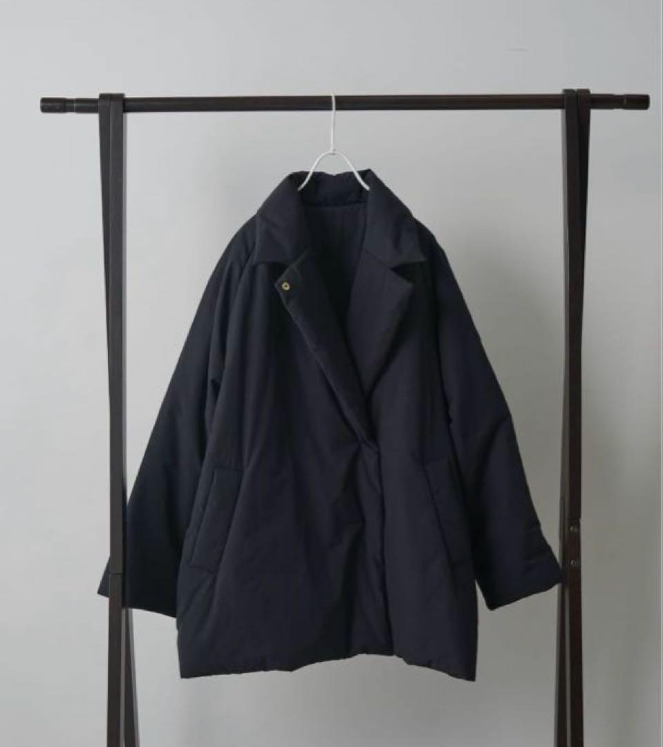《新品タグ付き》ピュアルセシン 中綿テーラードコート ブラック