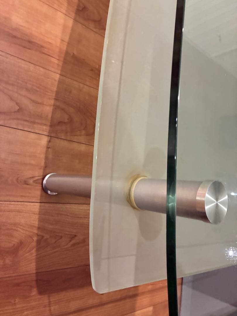 ガラス製曲線デザインセンターテーブル