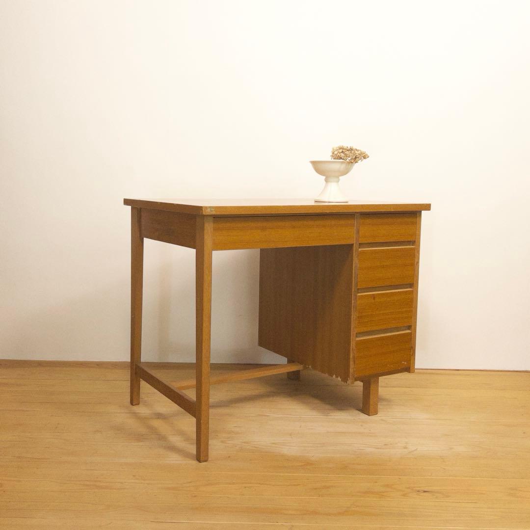 机　デスク　作業机　M073　古道具　古家具　ビンテージ　アンティーク　レトロ