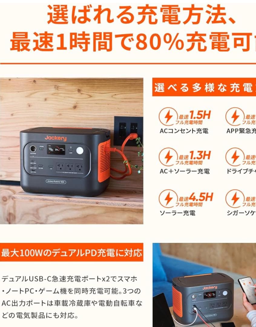 [未使用] Jackery ポータブル電源 1500 New 1536Wh