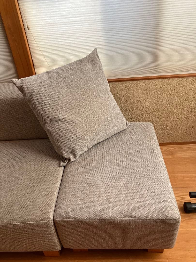 【2/2】 フランネルソファBRICKオットマン(クッション付き)