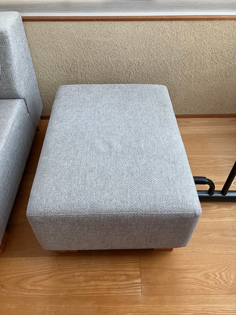 【2/2】 フランネルソファBRICKオットマン(クッション付き)
