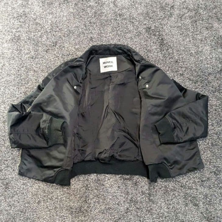 MUVEIL WORK　ミュベール　ナイロン　ライダースジャケット