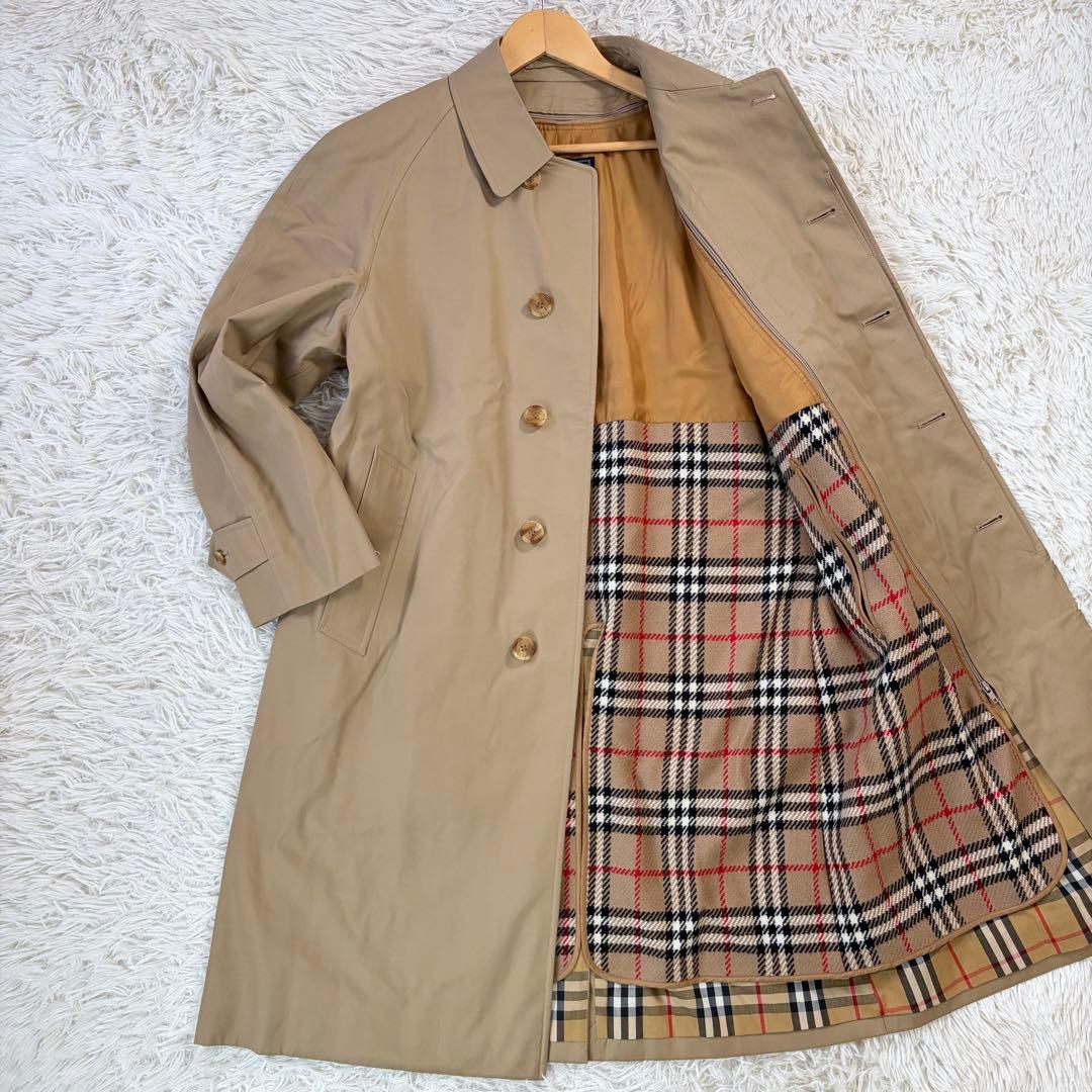 極美品✨バーバリー　ステンカラーコート ノバチェック ライナー付 ベージュ