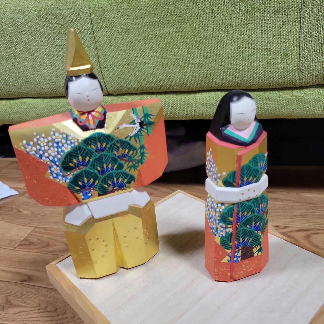 即決希少 奈良一刀彫 ひな人形用木製飾り箱