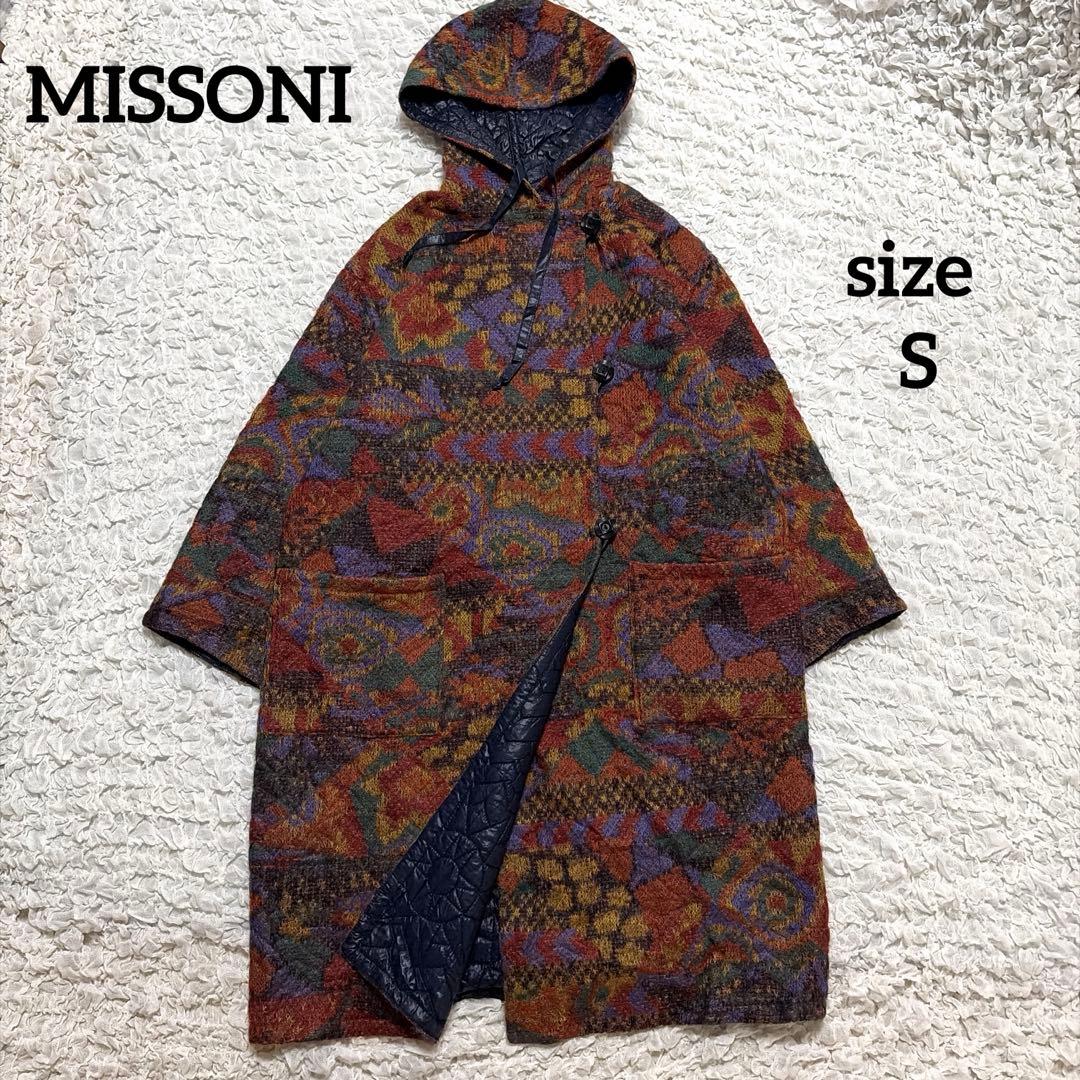 MISSONIミッソーニ モヘアリバーシブルコート キルティング オレンジタグ