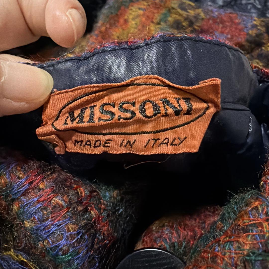 MISSONIミッソーニ モヘアリバーシブルコート キルティング オレンジタグ