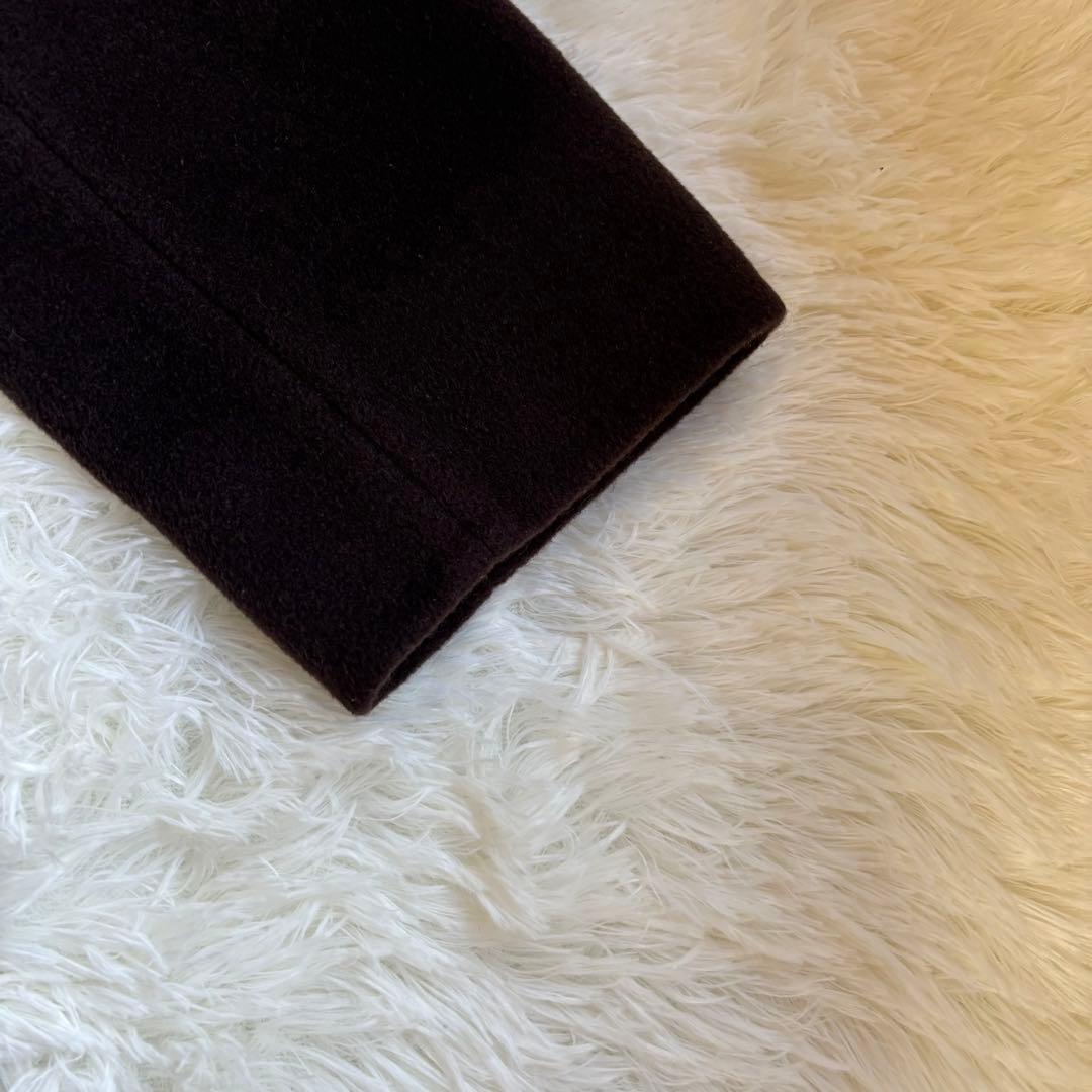 高級✨ マックスマーラ 白タグ カシミヤ ウール ベルテッドコート サイズ38