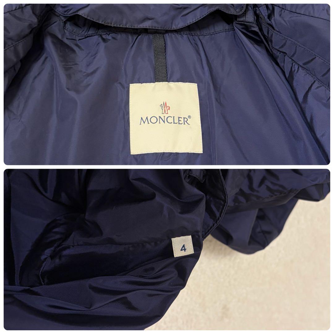 【美品サイズ4】モンクレール コート REYNOLD ステンカラー ネイビー