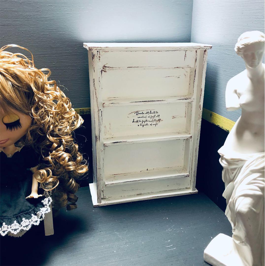 ❤アンティーク加工 リバーシブル天使の壁型ミラーオブジェ 裏面シェルフ ブライス