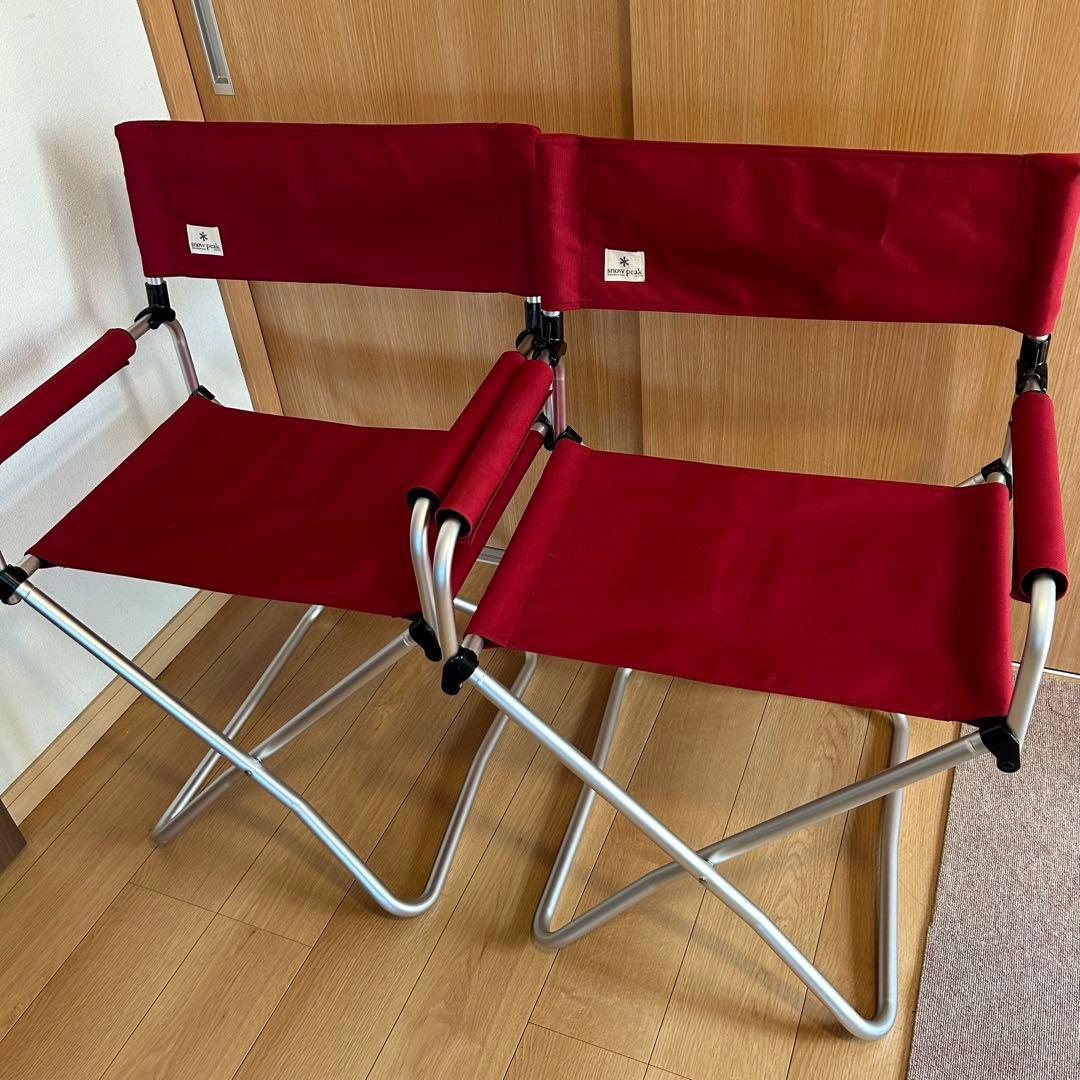  peak スノーピーク　FDフォールディングチェアワイド赤　2脚セット