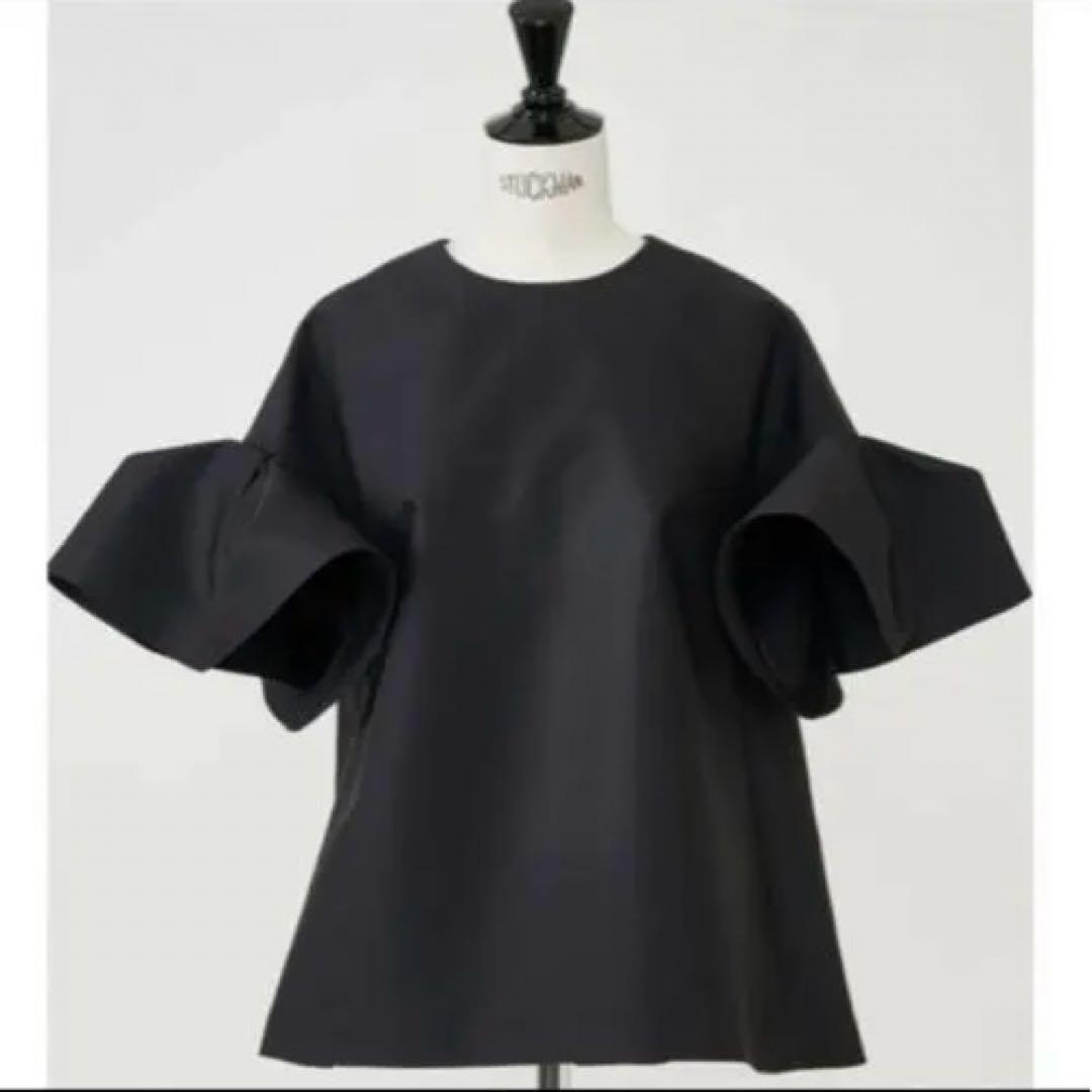 heveフィンスリーブブラウス　ブラック