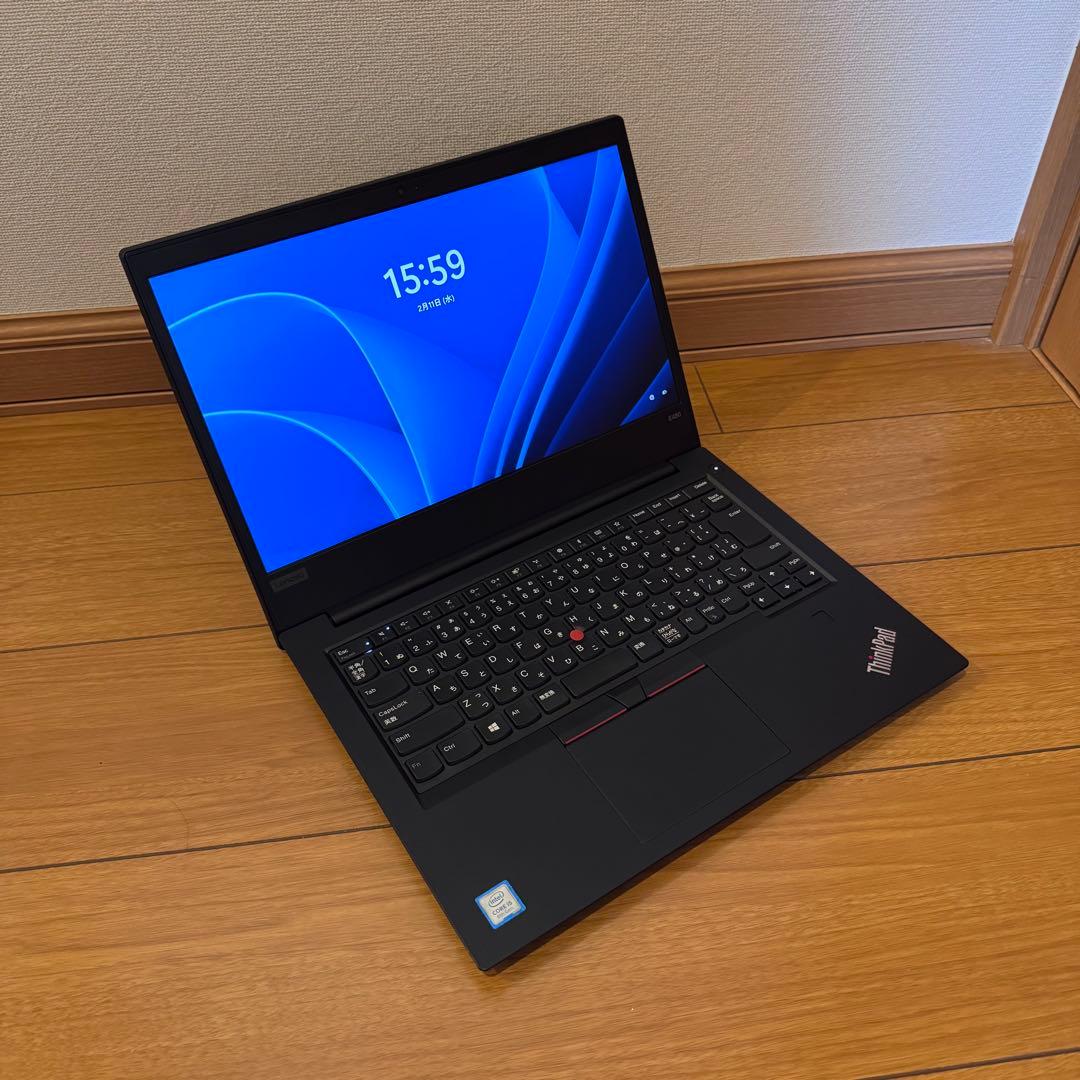 Windowsノート本体 Lenovo Thinkpad E480 8GB 256GB Win11 Pro