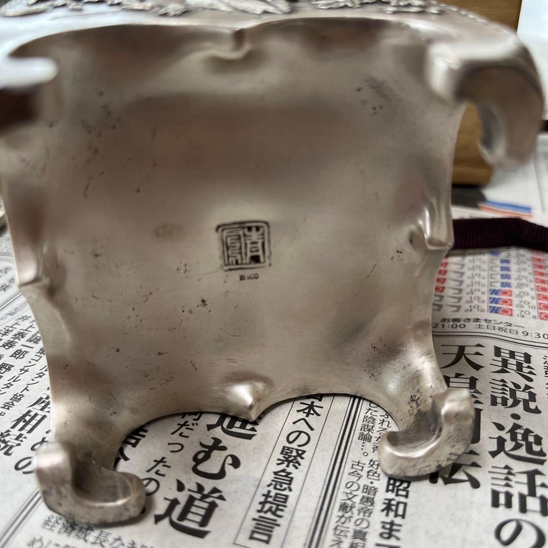 角型花鳥香炉　青鳳作