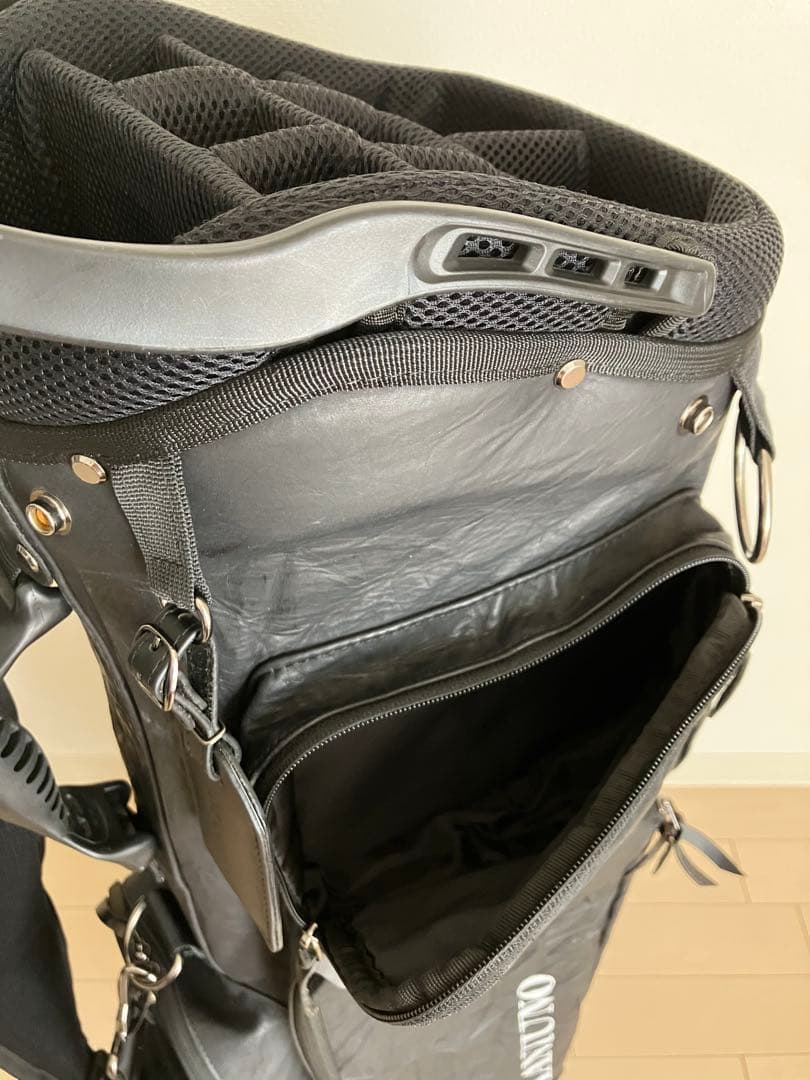 ★希少★☆MANIUNO マニウノ☆ 軽量レザー スタンド式キャディバッグ