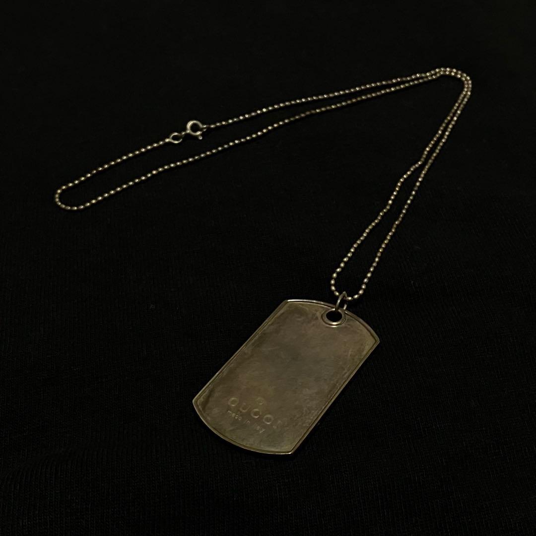 gucci ドッグタグ　ネックレス　Silver925 シルバー　銀　ビンテージ