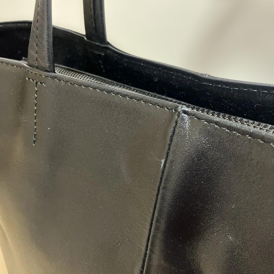 【美品】ユナイテッドアローズ グリーンレーベル レザー トートバッグ ブラック
