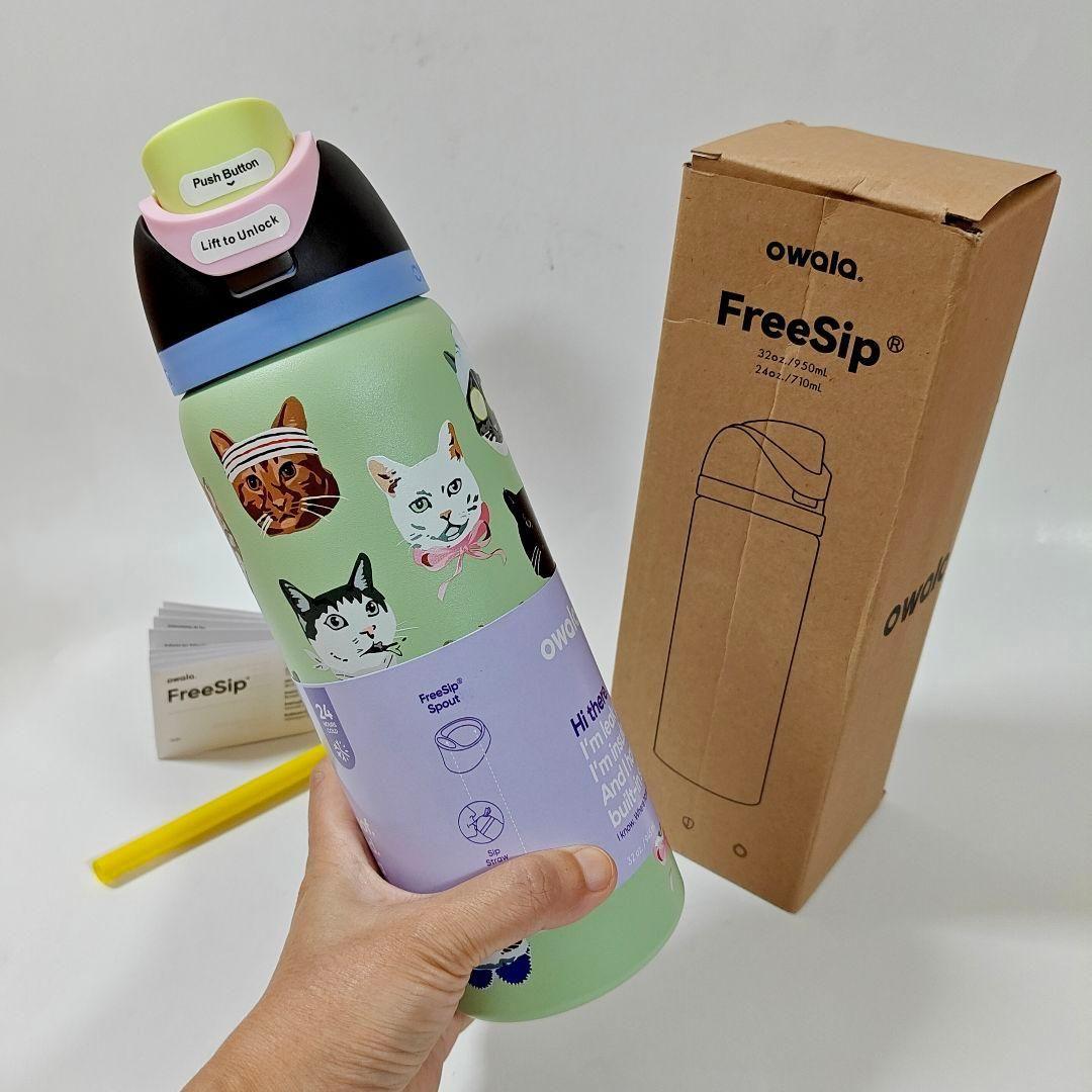 新品 Urban Outfitters限定 owala水筒 猫柄32oz