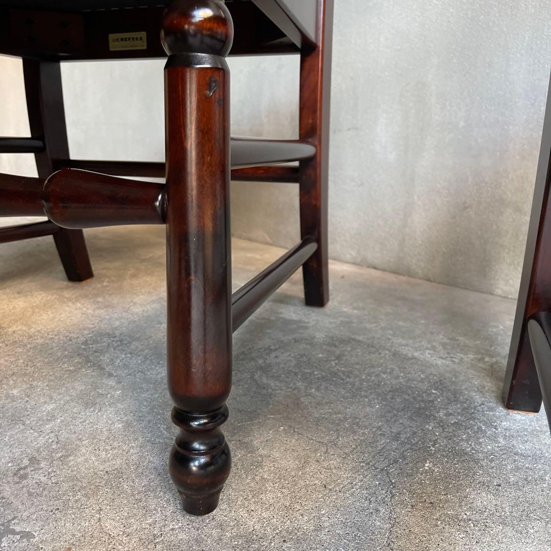 美品　北海道民芸家具　ダイニングチェア　2脚セット　王宮系