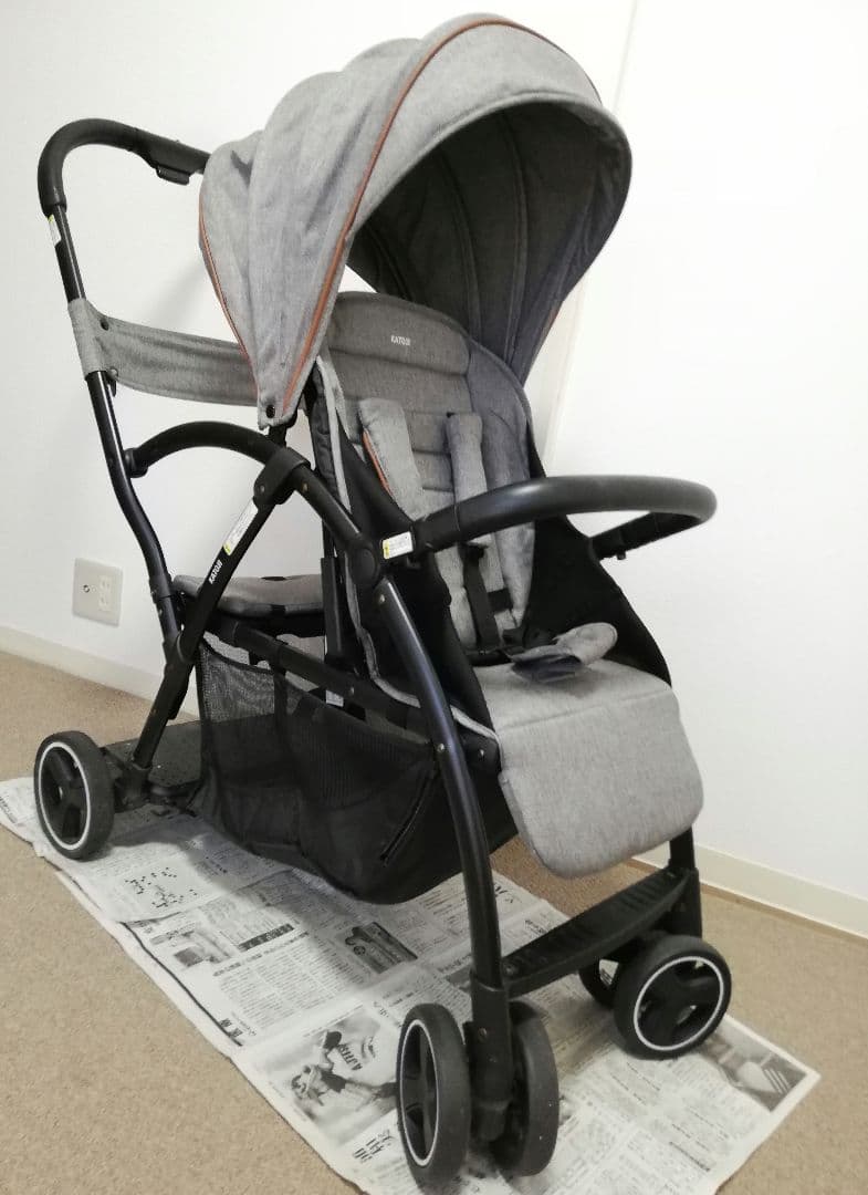 おまけ付き カトージ ベビーカー 2-Seater グレー ※匿名配送