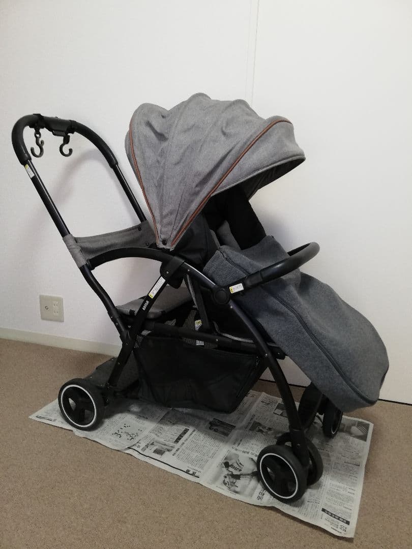 おまけ付き カトージ ベビーカー 2-Seater グレー ※匿名配送