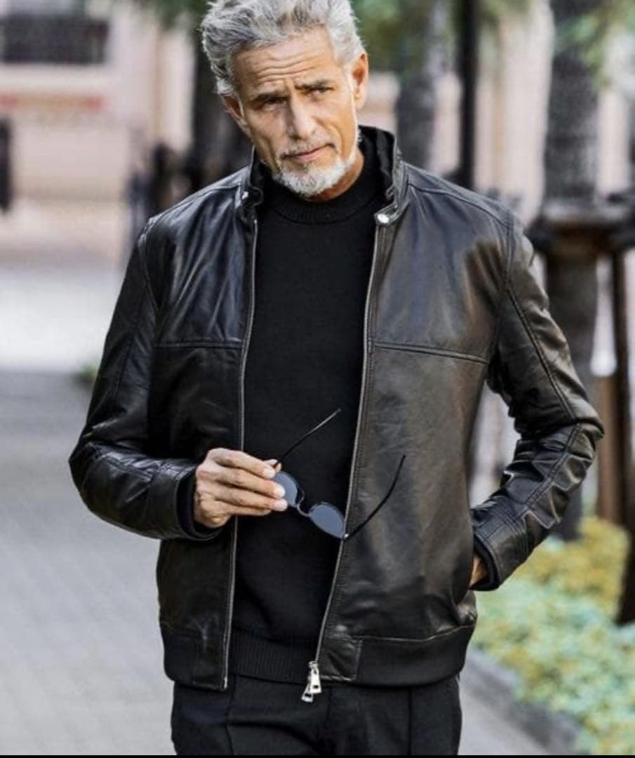 よ*ー様 AKM Contemporary 中綿レザーブルゾン ブラック 革ジャ