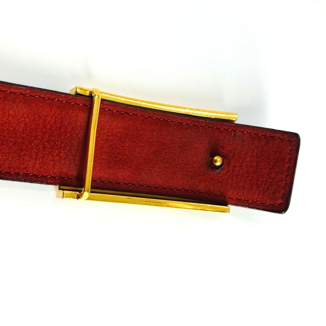 エルメス HERMES ベルト シェーヌダンクル リバーシブル サイズ90