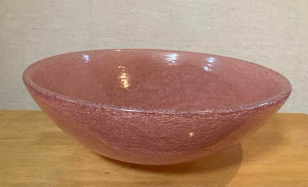 花器　ガラス　ピンク　17