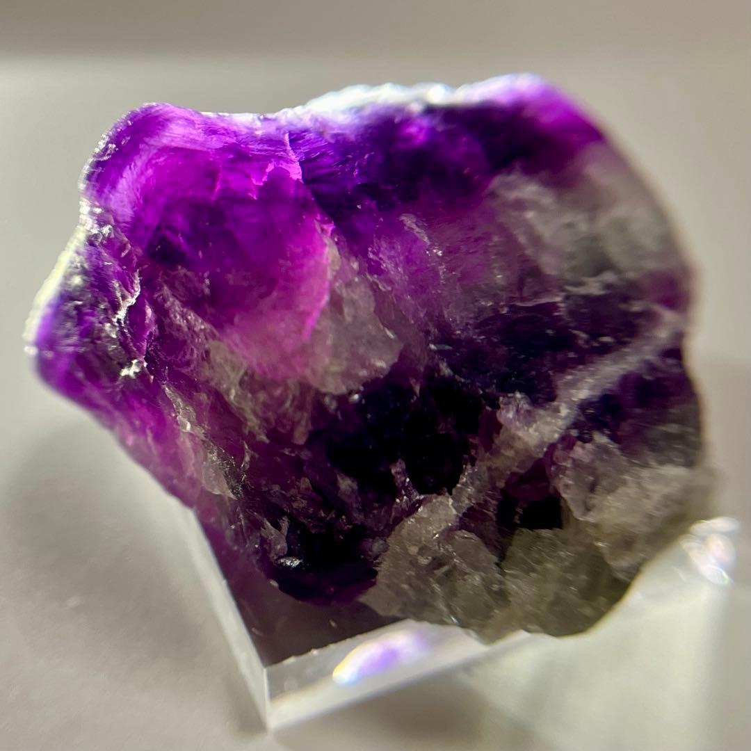 バイカラー シュガー 虹 フローライト 310.35ct 原石 ゾーニング 鉱物