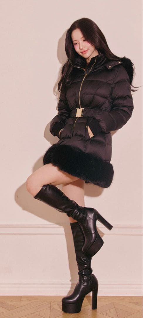 Randy カービーファーダウンジャケット ロングダウン ミシェルマカロン