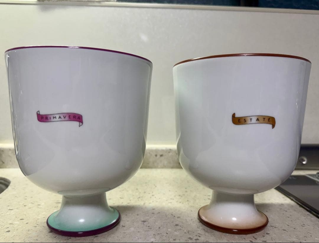 花器【ほぼ未使用】美品 リチャード・ジノリ ジオポンティ 春と夏2個セット