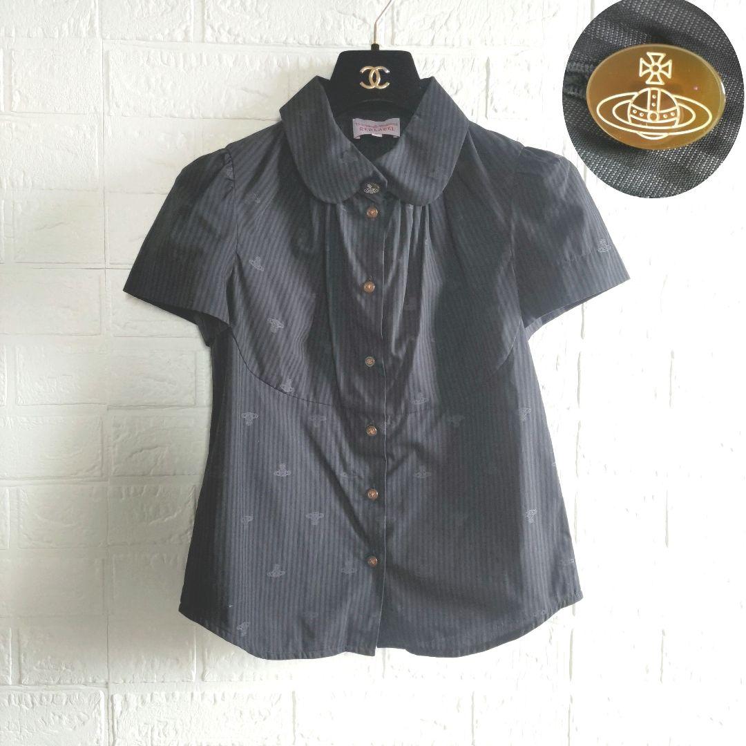 美品✨Vivienne Westwood 　オーブ　ストライプ　 シャツ 総柄