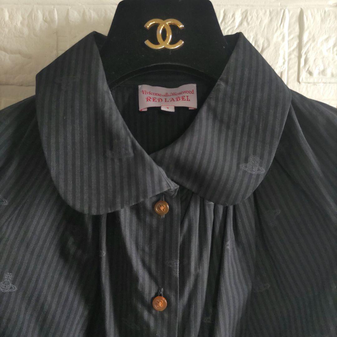 美品✨Vivienne Westwood 　オーブ　ストライプ　 シャツ 総柄