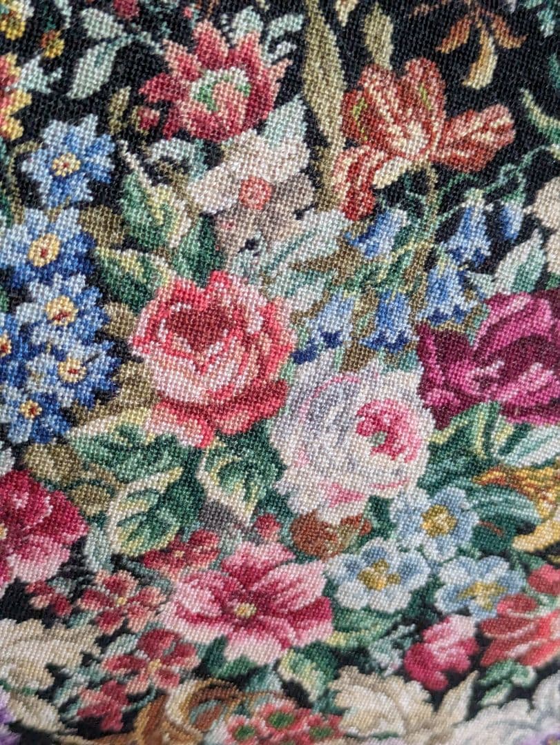 濱野★プチポワンの金具が素敵なハンドバッグ ★和装バック★ブラック