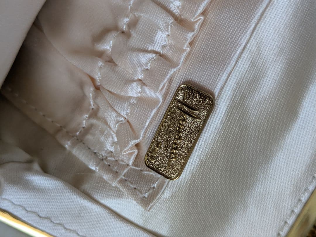 濱野★プチポワンの金具が素敵なハンドバッグ ★和装バック★ブラック