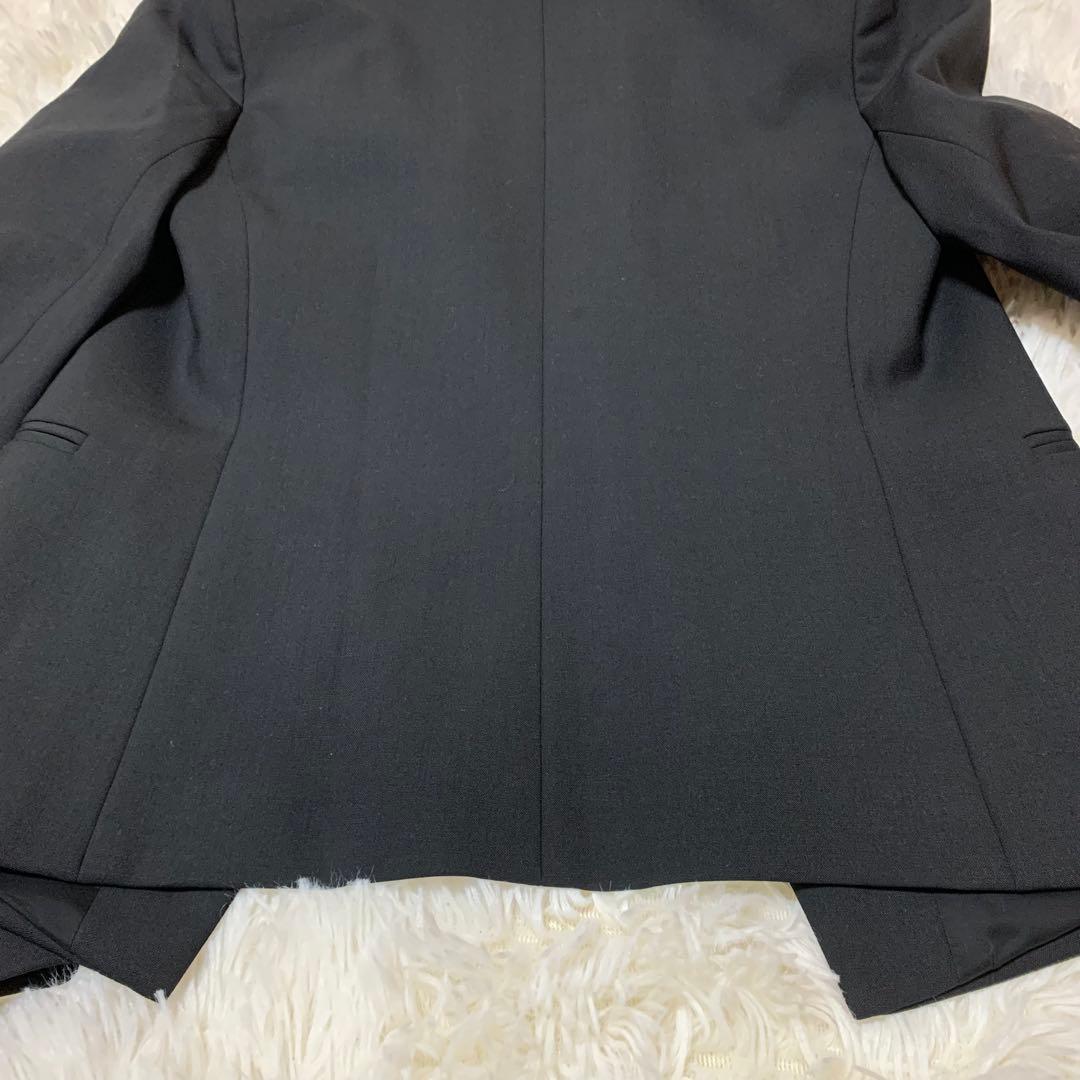 【極美品】セオリー　現行　ノーカラー　0 パンツスーツ　ブラック　フォーマル