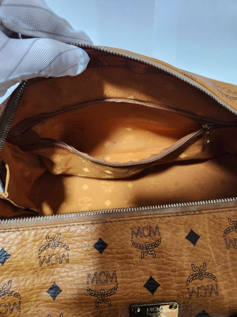 【極美品】MCM エムシーエム レザー ハンドバッグ ボストンバッグ ヴィセト