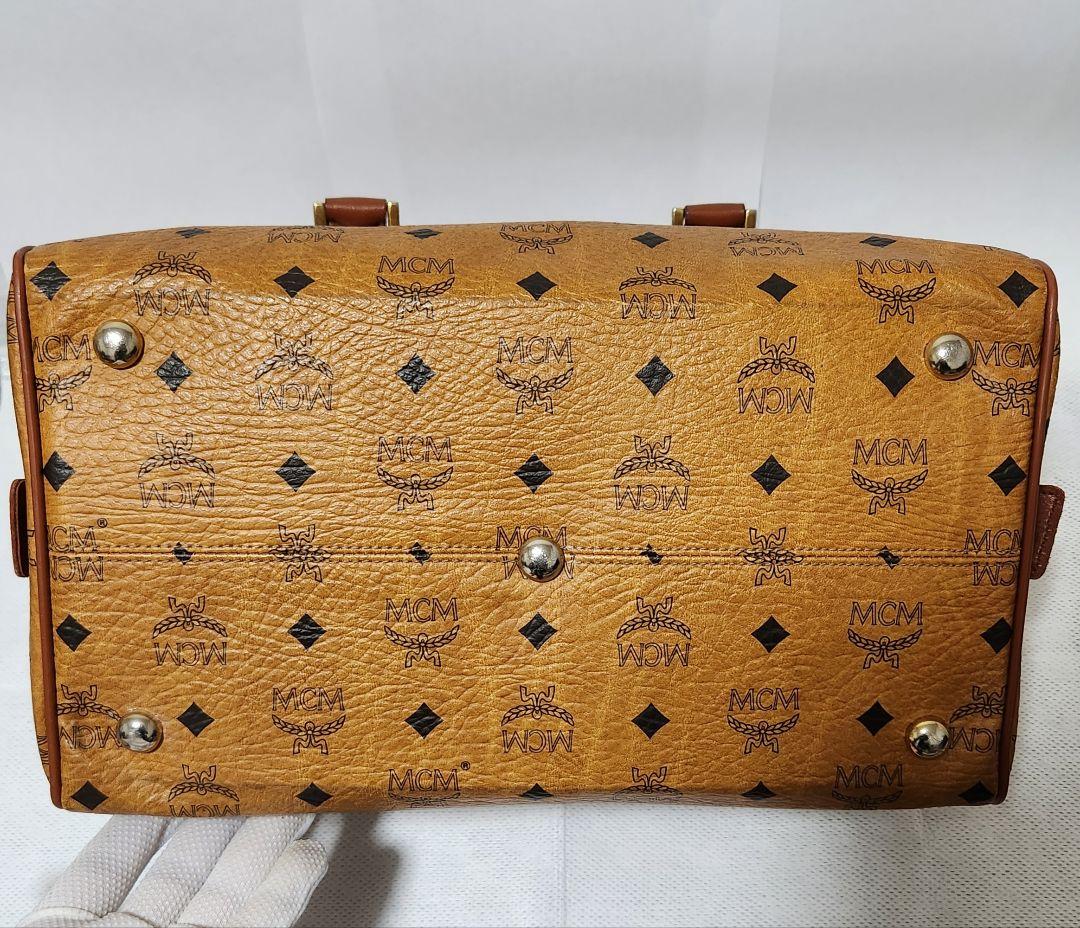 【極美品】MCM エムシーエム レザー ハンドバッグ ボストンバッグ ヴィセト