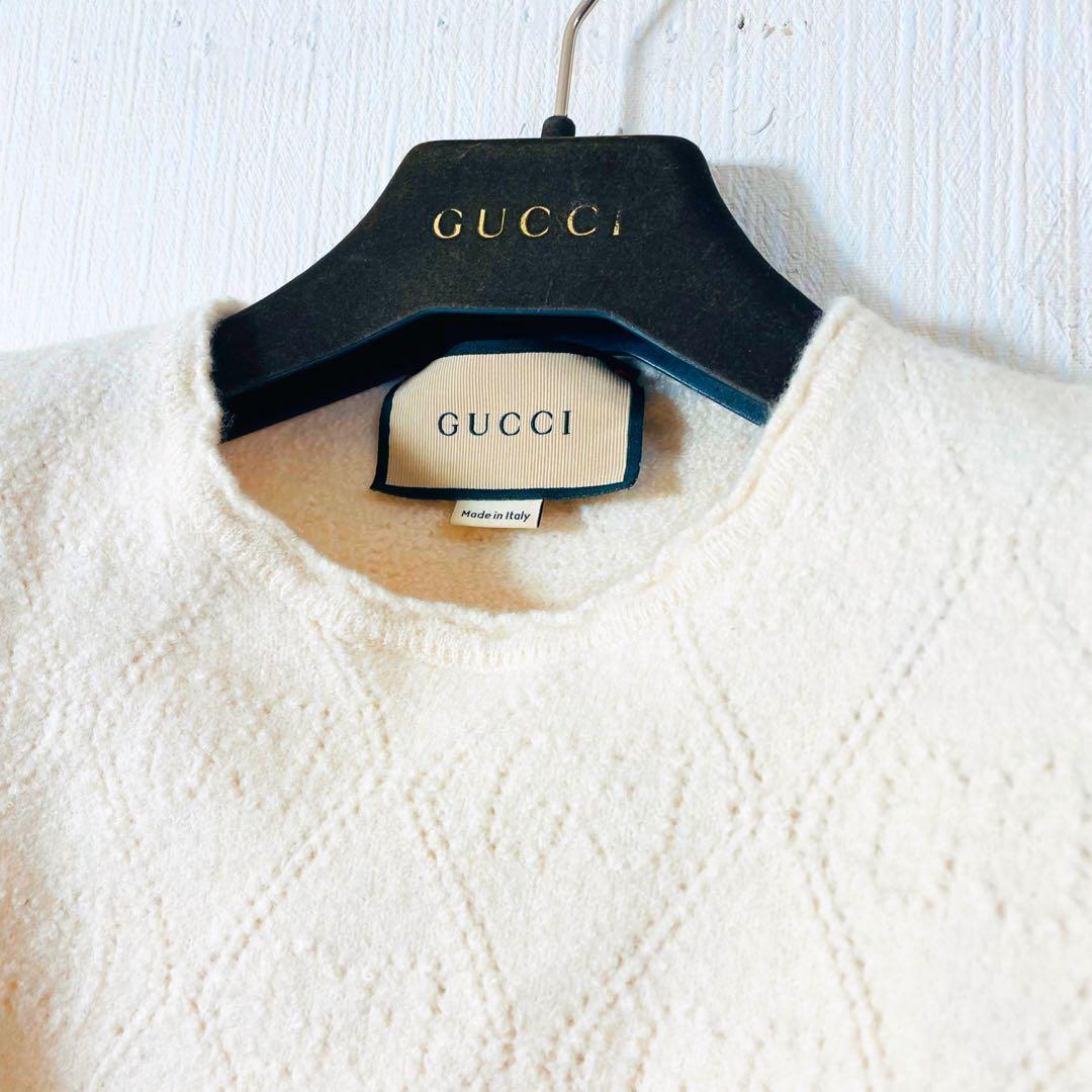 専用꧁美 品꧂ GUCCI グッチ　GG柄ニット アイボリー L 650676